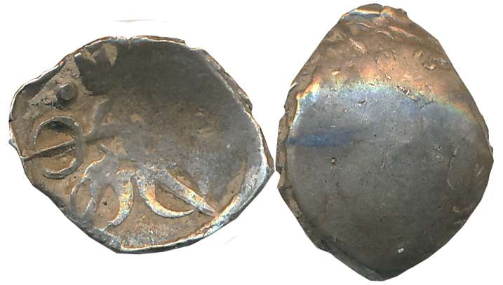 Punch Marked, Attributed to Gandhara Janapada, Silver Shana- 1/8 Shatamana, 1.48g, Uniface
