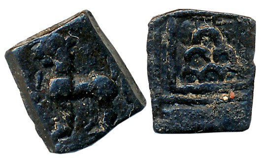 Maharathis of Veerapuram Krishna basin area, Uninscribed, Lead, 0.83g, “Lion” type, Obv: L