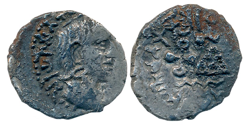 Satavahanas, Gotamiputa Siri Yajna Satakani, Silver Drachm, 1.79g, “Portrait Roman Head” t