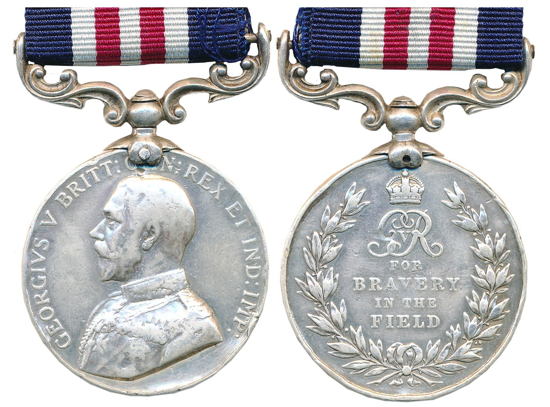 George V, Military Medal, Silver, 37.37g, Obv: Portrait of George V in Military uniform fa