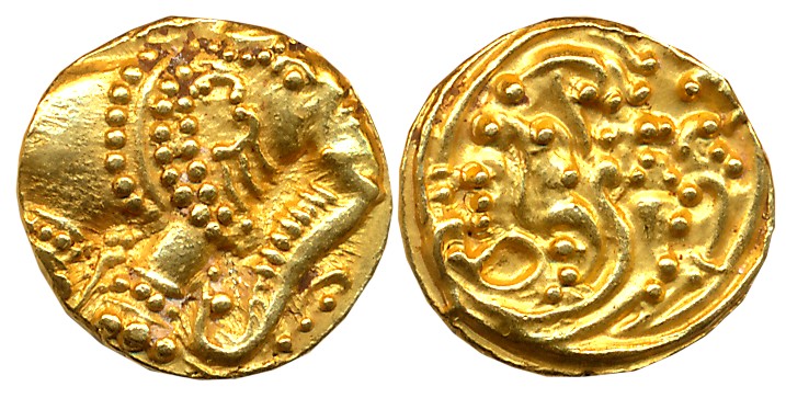 Gangas of Talakadu, Gold Gajapati Varaha, 3.90g, Obv: An ornate Elephant standing to right