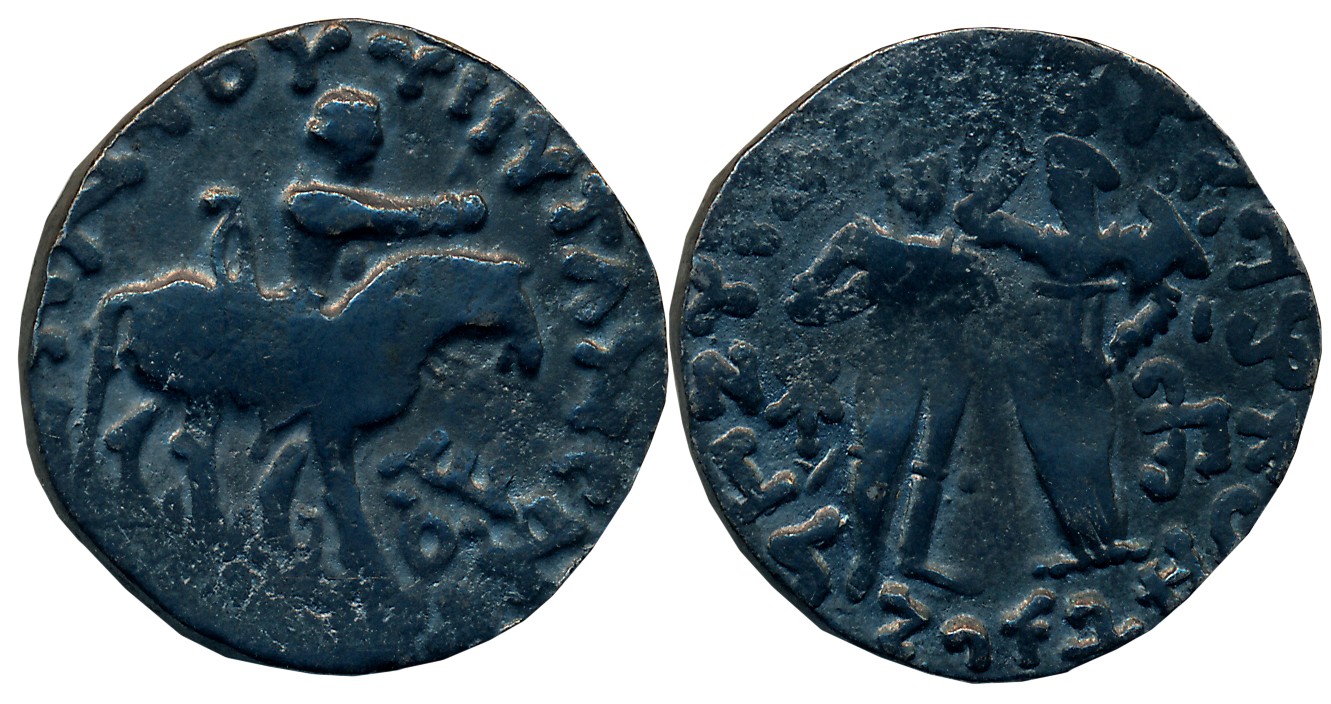 Kshatrapas of Kashmir (Chuksa), Zeionises as Mahakshatrapas, Silver Tetradrachm, 10.97g, O