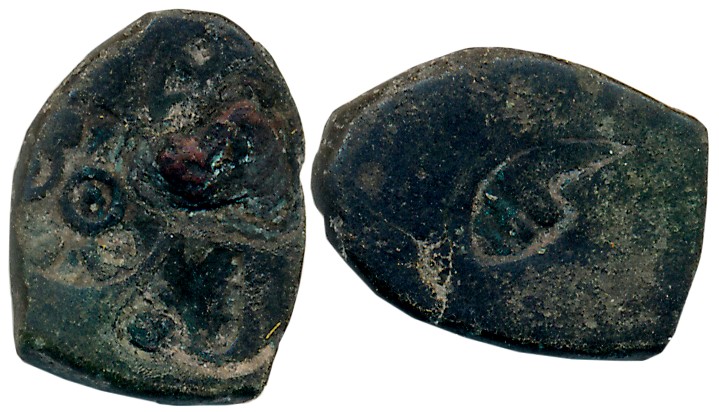 Punch marked, Attributed to Vanga Janapada, Chandraketugarh, Series 4, Billon Karshapana, 
