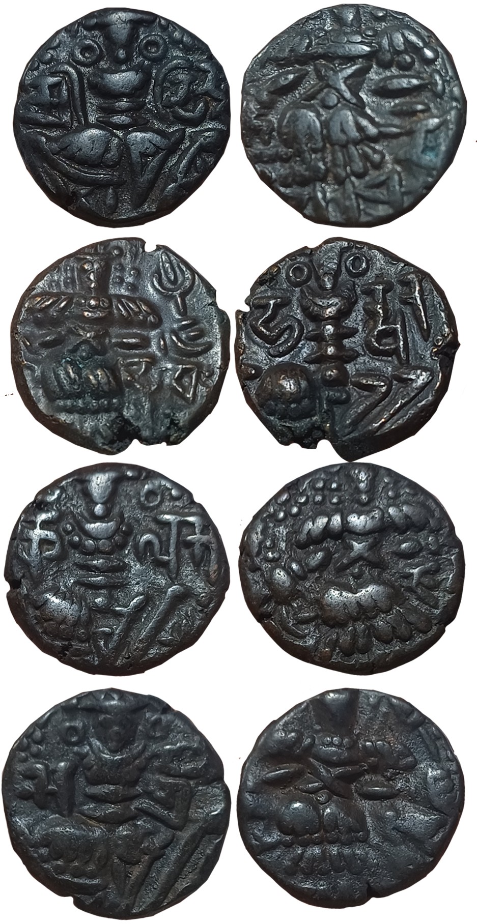 Hindu Kings of Kashmir, Diddarani, Harshrajdev, Sangramrajdev, Kalashrajdev, Copper, 6.17g