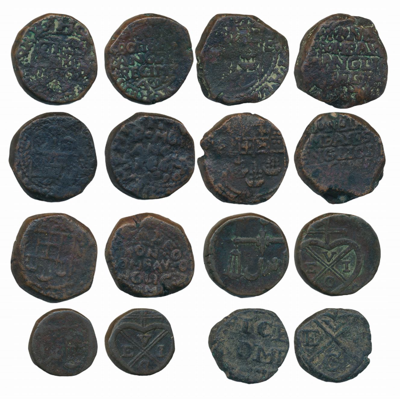 Copper (8), Copproon (5) other (3). Fine to very fine. 8 coins.