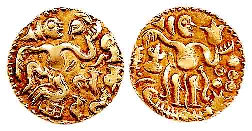 Ceylon, Lankeshwar type, Anonymous, Gold, Kahanu, Chola-type issues of local rulers, seate