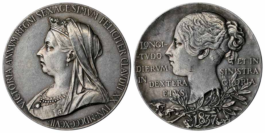 Victoria, Silver, 60th Anniversary Medal, 1837-1897, young bust of the Queen on rev and ma
