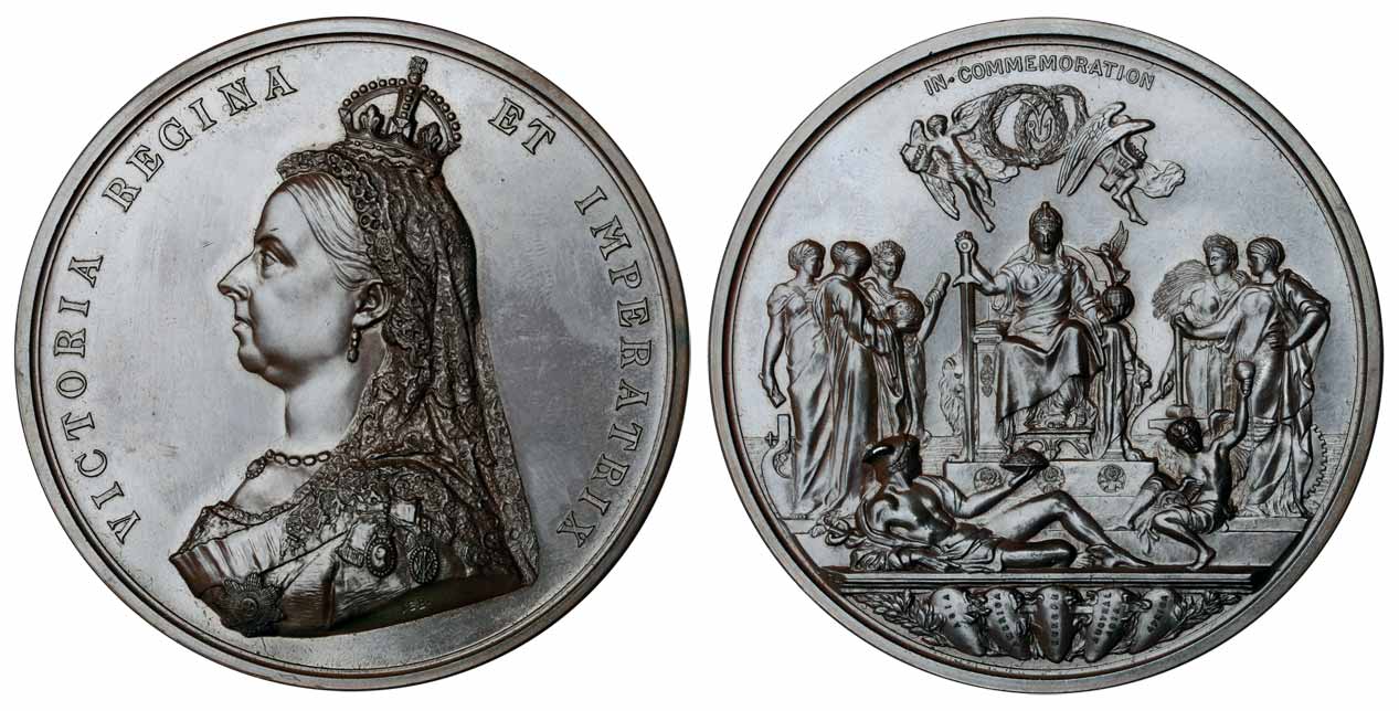 Victoria, Bronze, Commemoration Medal, matured bust of the Queen to left on obv, the Royal