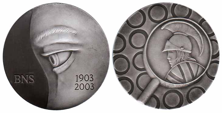 British Numismatic Society Medal, Silver, Silver Centenary Medal, 1903-2003, minted by the
