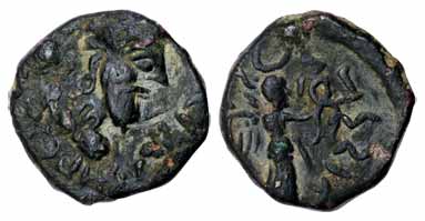 Indo-Parthians, Gondophares (AD 25-55), Copper, Tetradrachm, Ghazni region (Mitch# 2526-33