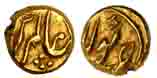 Alamgir II, Gold, Fanam, Ganjikot Mint. Very Fine+, Scarce.