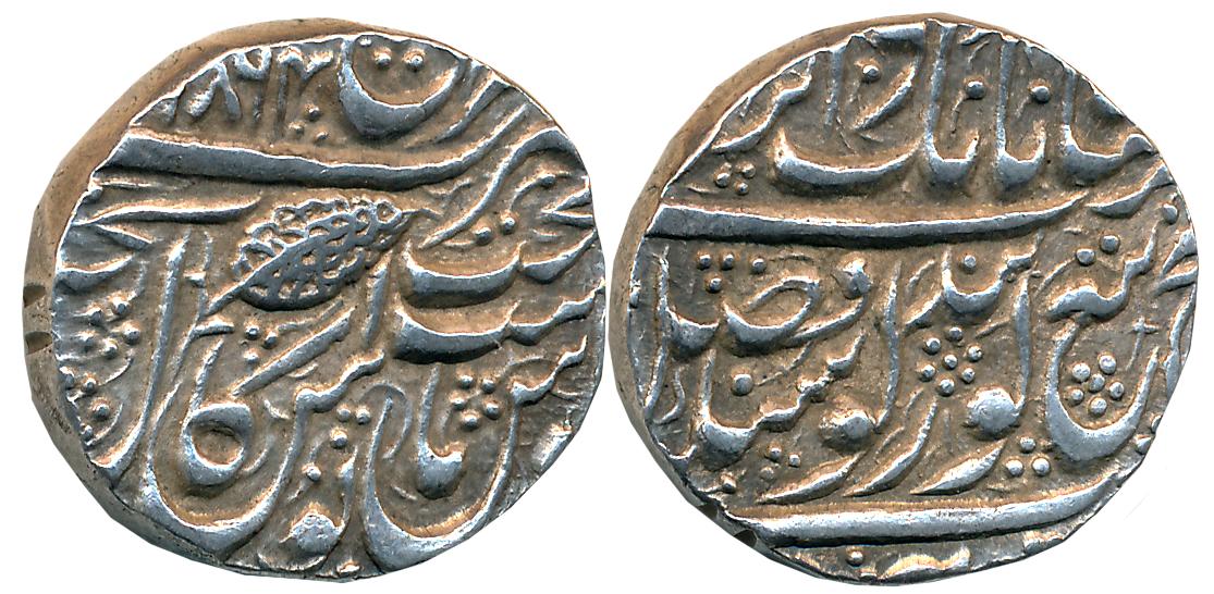 Ranjit Singh, Silver Rupee, 11.14g, “Guru Gobind” couplet, Amritsar Mint, VS 1864 (G Singh