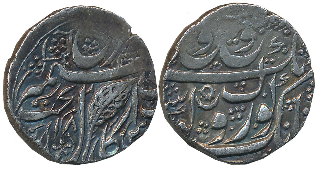 Ranjit Singh, Silver Rupee, 10.84g, Kashmir Mint, VS 1885, issued during Governorship of D
