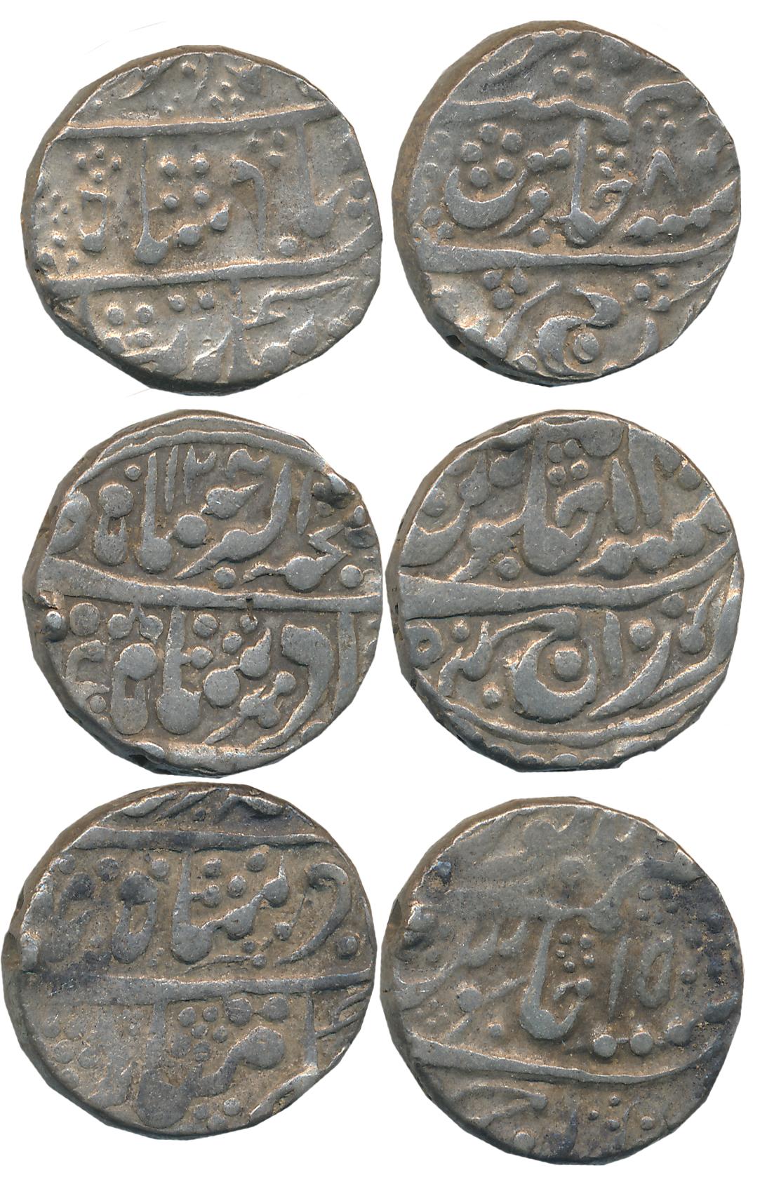 Bani Singh, Silver Rupees (3), 11.31g, 11.33g, 11.34g, Rajgarh Mint, in the name of Muhamm