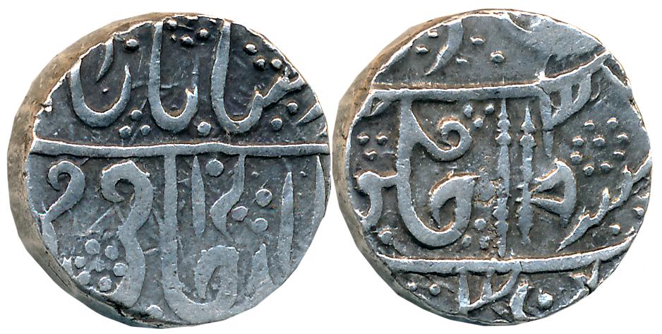 Silver Rupee, 10.80g, “Jean Baptiste Filose” issue, Seorha or Sabalgarh Mint, in the name 