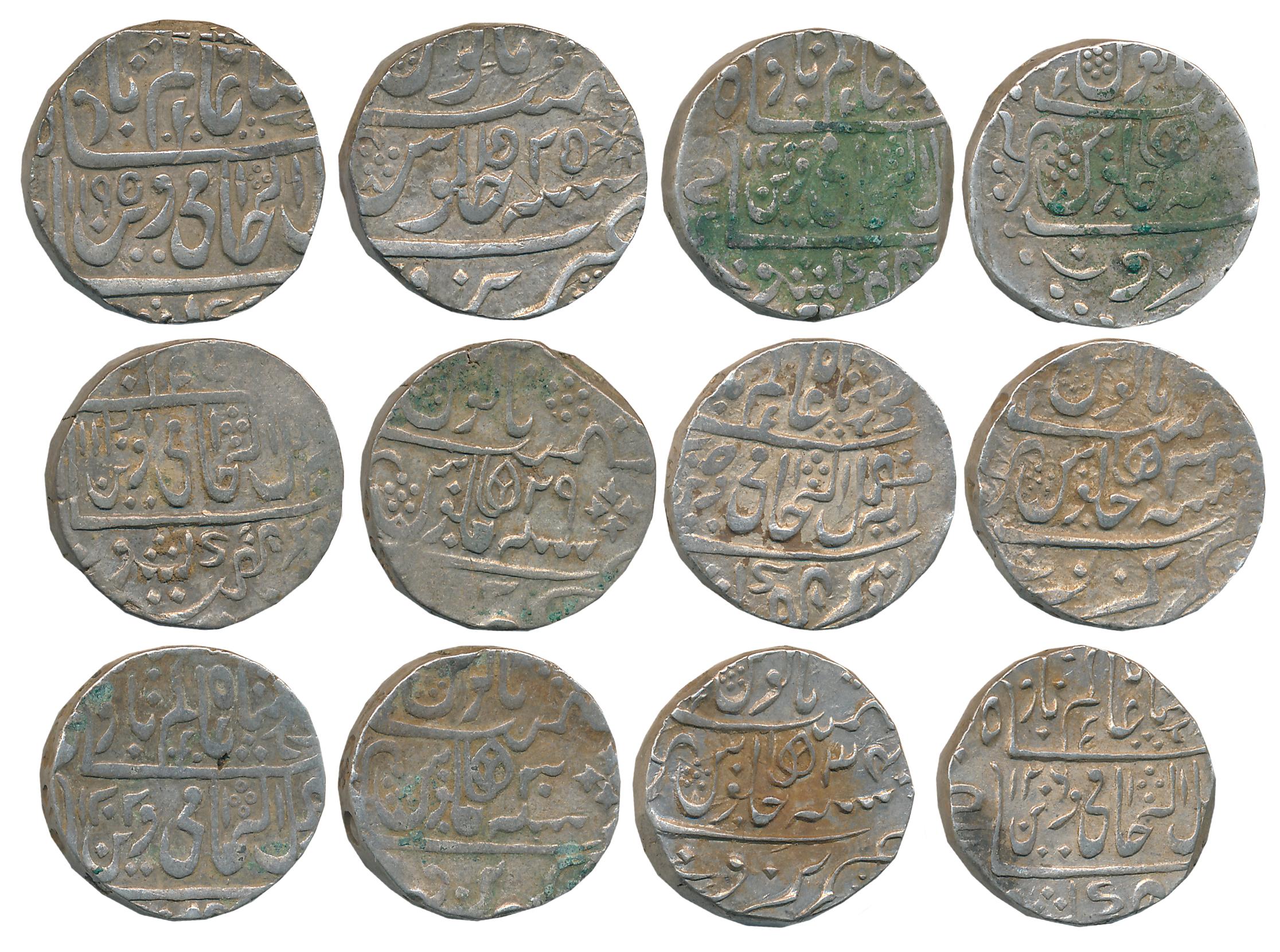 Mahadji Rao, Silver Rupees (6), Narwar Mint, in the name of Shah Alam II, AH 1195/ RY 25, 