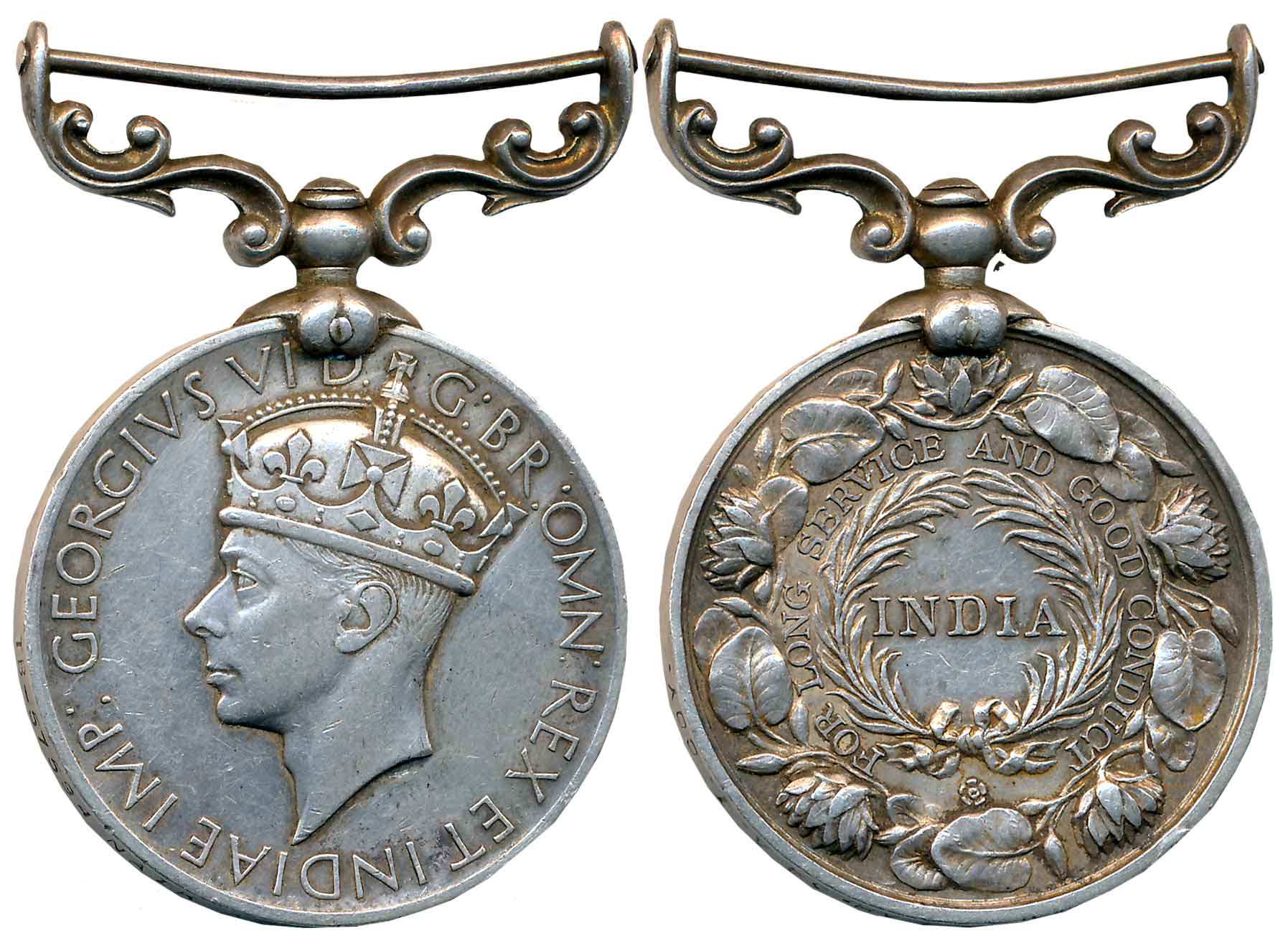 George V, Long Service & Good Conduct Medal, Silver, 37.03g, Obv: George V, Obv: Effigy of
