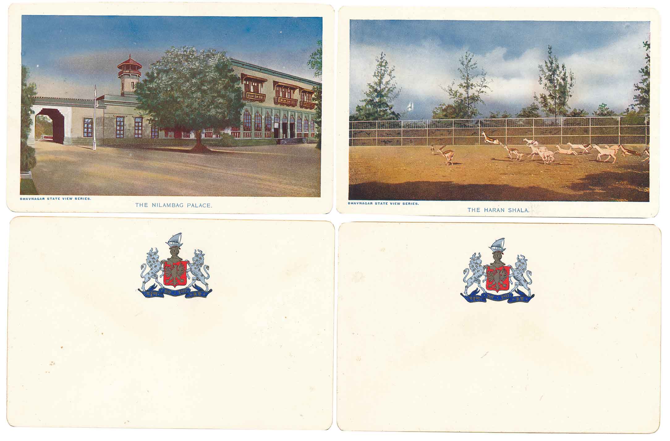 The Bhavnagar State Historical View series card. 21 cards with original covers. Very inter