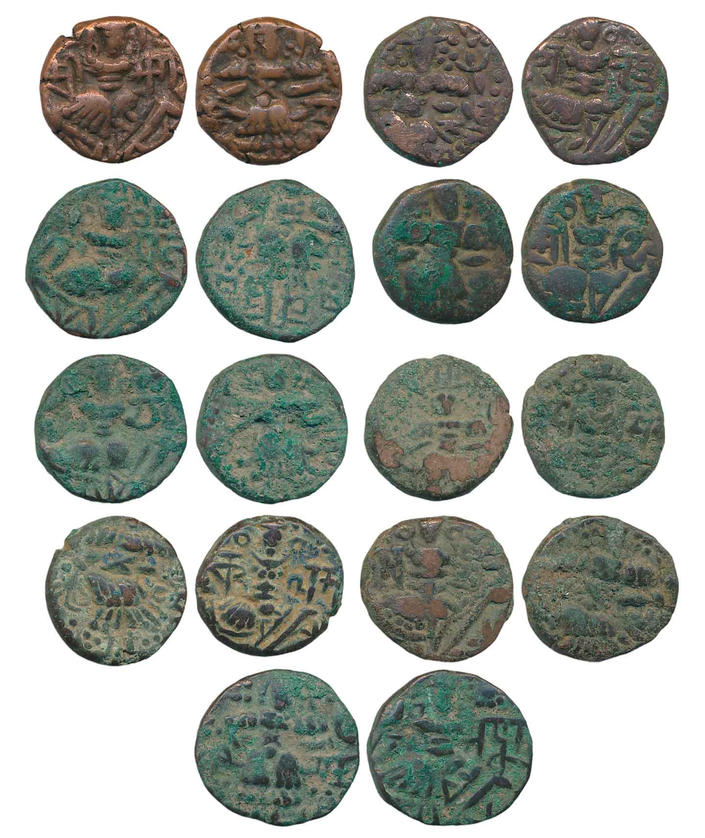Hindu Kings of Kashmir, Copper (9), Various rulers including Kalashrajdev, Sangramrajdev, 