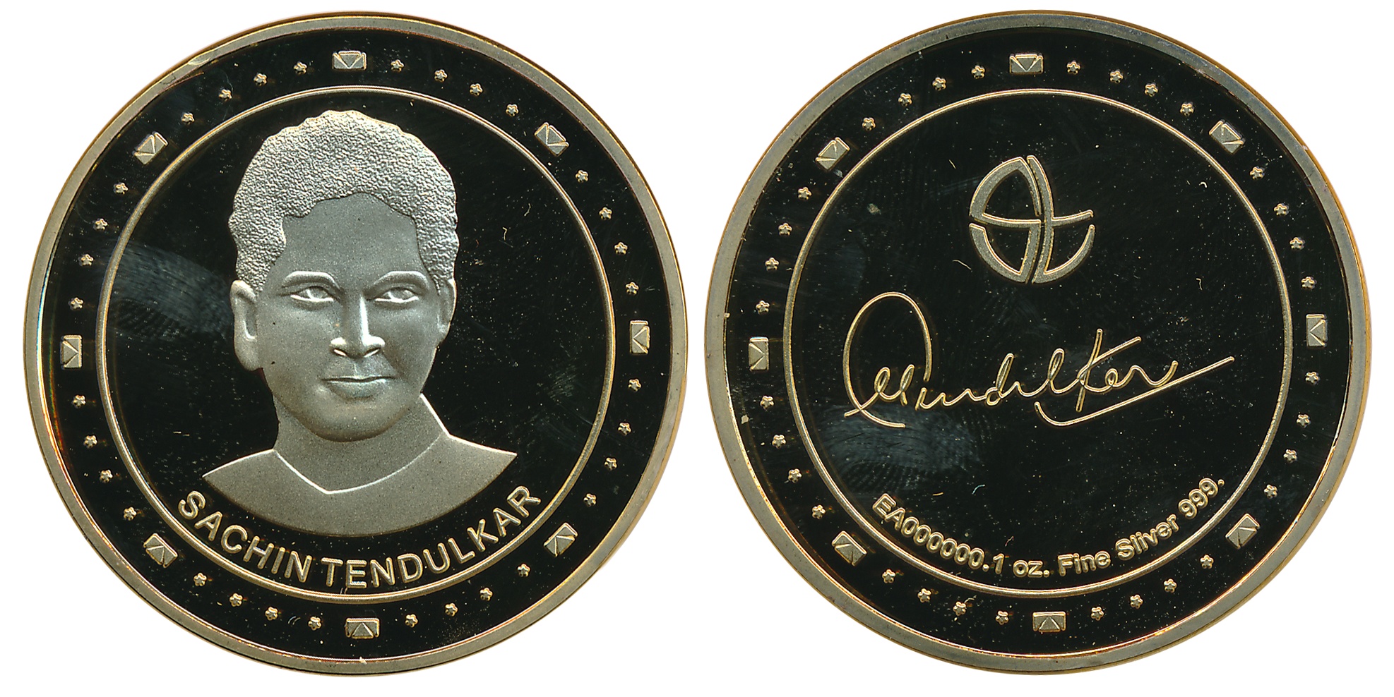 Sachin Tendulkar, 1 OZ, Collectors Edition. In Plastic Capsule.