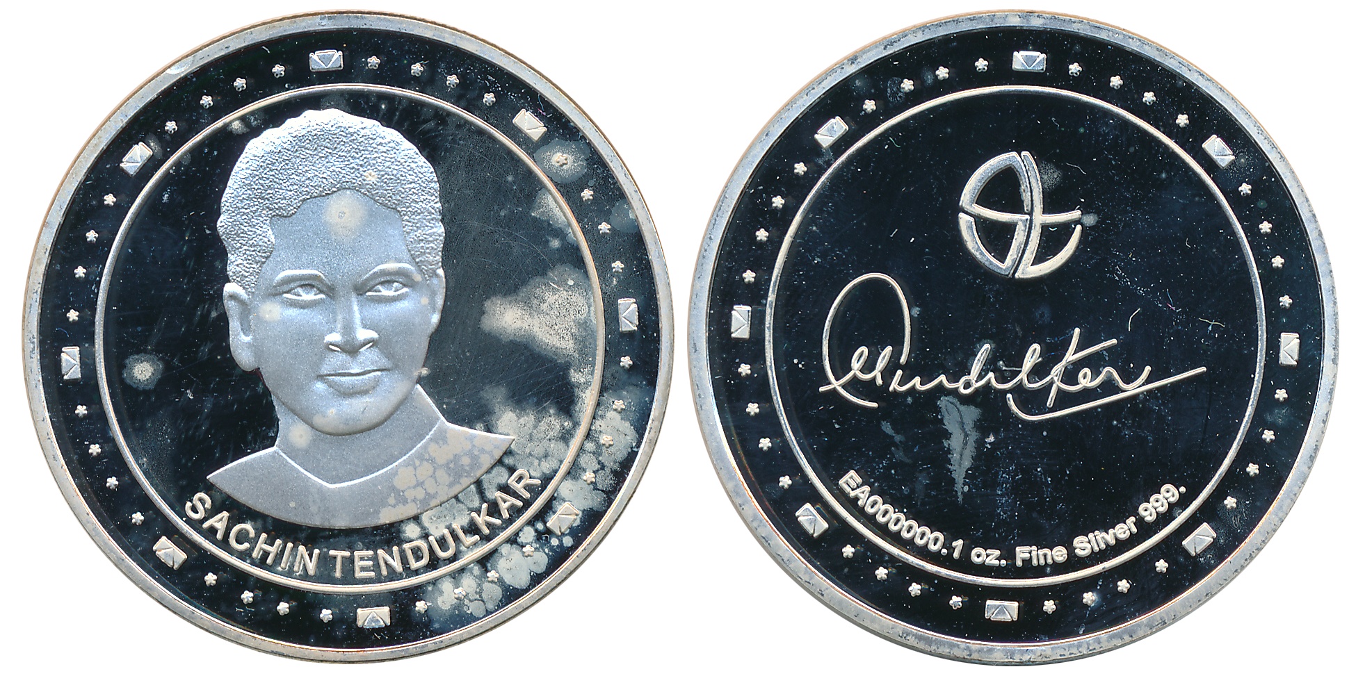Sachin Tendulkar, 1 OZ, Collectors Edition. In Plastic Capsule.