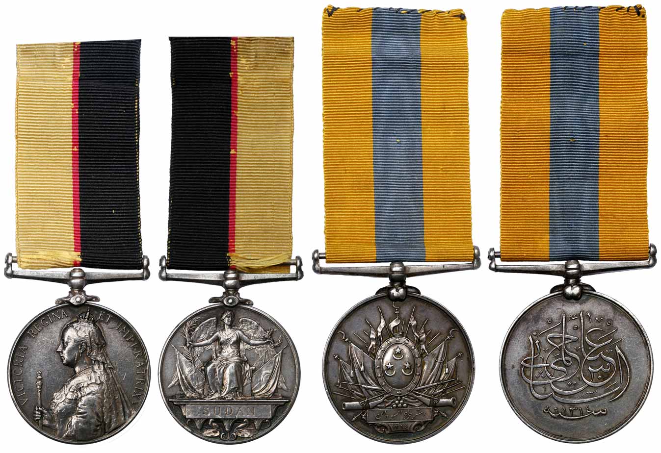 Pair of 2 Medals, Queens Sudan Medal, 1896-98; and Khedives Sudan Medal, 1896-98. Both are