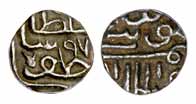 Muzaffar Shah III, Silver, 1.02 g, 1/8 Tanka, AH 97x, denomination not listed by G&amp;G (