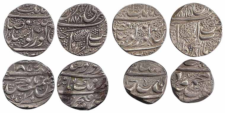 Silver (8), Rupee, assorted lot of various Rupee coins of the Sikhs of numerous types, var
