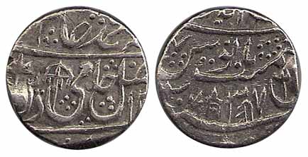 Mughal Issue, Silver, Rupee, in the name of Shah Alam II, Muminabad Mint, RY 7, Nagari Shr