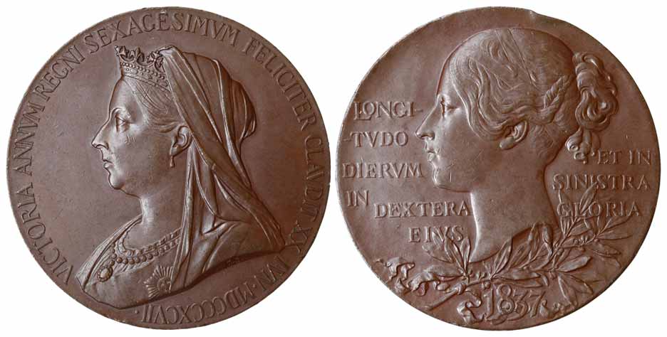 Victoria Medal, Copper, Diamond Jubilee of Queen Victoria, 1837-1897, official medal by T.