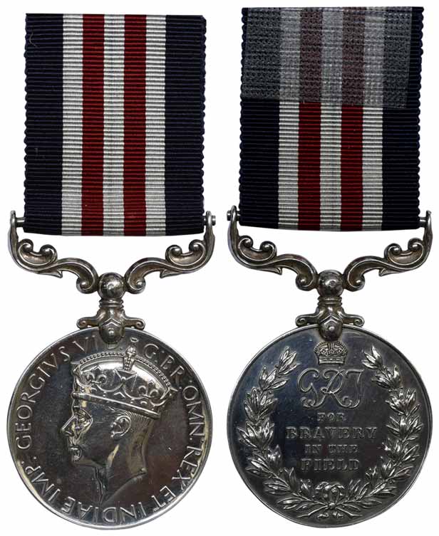 British War Medal, George VI, Silver, Gallantry Medal, portrait of George VI on obv; crown
