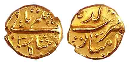 Alamgir II, Gold, Pagoda, Imtiyazgarh Mint, RY 3. Complete die impressions on both the sid