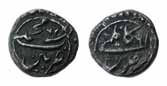 Tipu Sultan, Silver, 1/16 Rupee (1 Anna), Patan Mint, Rare date of AM 1226/12 (KM B125). A