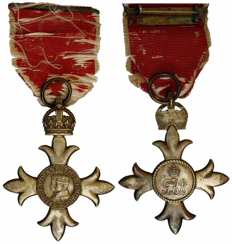 George VI, Brass, Order of the British Empire, a foliated star with the jugate busts of th