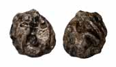 Cholas, Silver, 0.12 g, ¼ Fanam, the tiger-fish emblem of Gangaikinda on obv, two fishes o