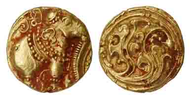 Gangas of Talkad, Gold, Elephant Pagoda, an ornate elephant standing to right with two Kan