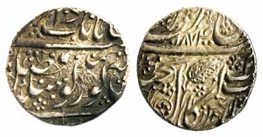 Amritsar Mint, Silver (4), Rupee, Nanakshahi, VS 1877, 1874, 1866 and 1884-85. Very Fine+,
