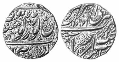 Amritsar Mint, Silver (4), Rupee, Nanakshahi, VS 1876, 1868, 1864 and 1884-86. Very Fine+,