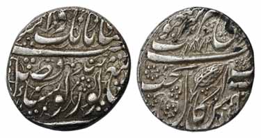 Amritsar Mint, Silver (4), Rupee, Nanakshahi, VS 1872, 1866, 1863 and 1876. Very Fine+, Sc