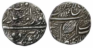 Amritsar Mint, Silver (2), Rupee, Nanakshahi, VS 1876, 1884. Very Fine, Scarce. 2 coins