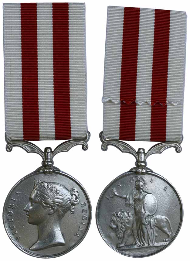 Mutiny Medal, Victoria, Silver, Indian Mutiny Medal, 1957-58, bust of the Queen to left on