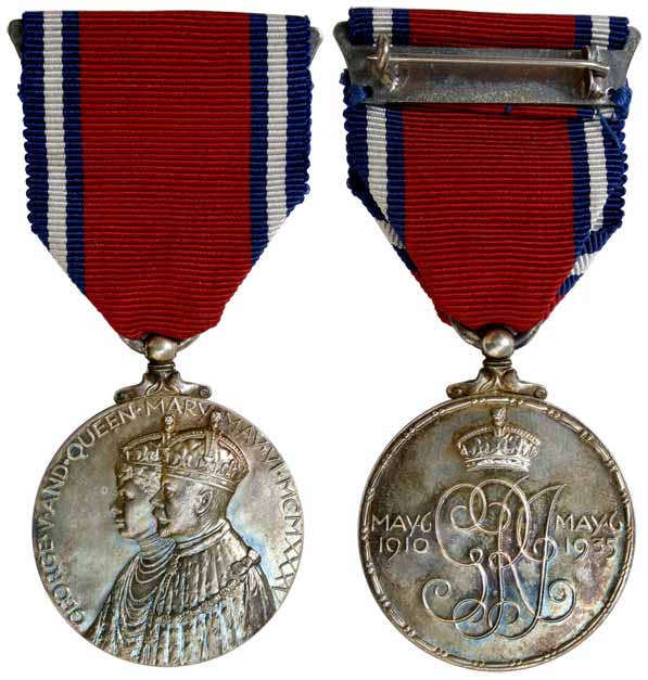 George V, Jubilee Medal, Silver, 1910-1935, portraits of George V and Queen Marry on obv. 