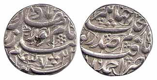 Nur Jahan, Silver, Rupee, Ahmedabad Mint, AH 1037/22 (KM 168.2). A small test mark on obv,