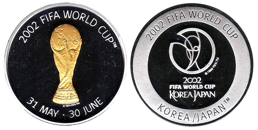 2002 FIFA Cup Token, 2002 FIFA World Cup, Korea/Japan, 31 May to 30 June. UNC.