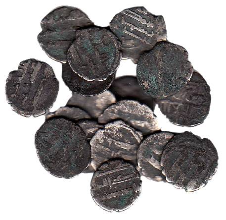 Amirs of Sind, Silver (81), Dirham of 0.5 g each. Various sultans and numerous varieties o