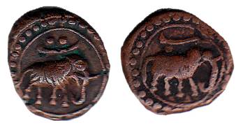 Tipu Sultan, Copper (18), ¼ Paisa, Patan Mint (13), Bangaluru Mint (2), Khaliqabad (2) and