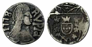 Goa, Jose I, Silver, Rupia, 1778 (KM 175). Very Fine, Rare.