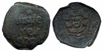 Goa, Jose I, Copper, 20 Reis, ND (KM 121). Fine+, Rare.