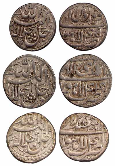Akbar, Silver (3), Rupee, Lahore Mint, Allahu Akbar type, Ardibihisht, Farwardi and Isfand