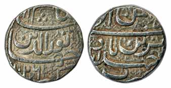 Jahangir, Silver, Rupee, Ahmedabad Mint, Muzaiyan couplet, Bahman Month, AH 1026. Very Fin